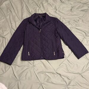 Jane Ashley Women's Quilted Puffer Jacket - Dark Purple